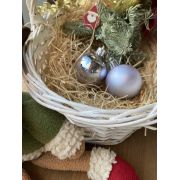 Украшение новогодний шарик (лиловый) 5см