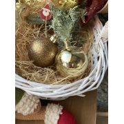 Украшение новогодний шарик (золото) 6см