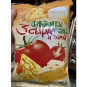 Флайчипсы зерновые кукурузно-рисовые « 3 сыра и томат»  40 гр